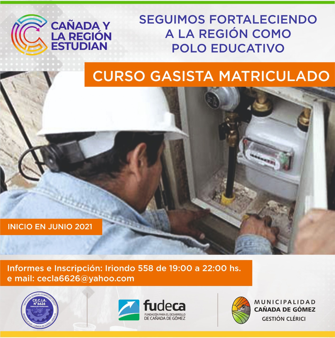 CAPACITATE EN OFICIOS! CONVERTITE EN GASISTA MATRICULADO