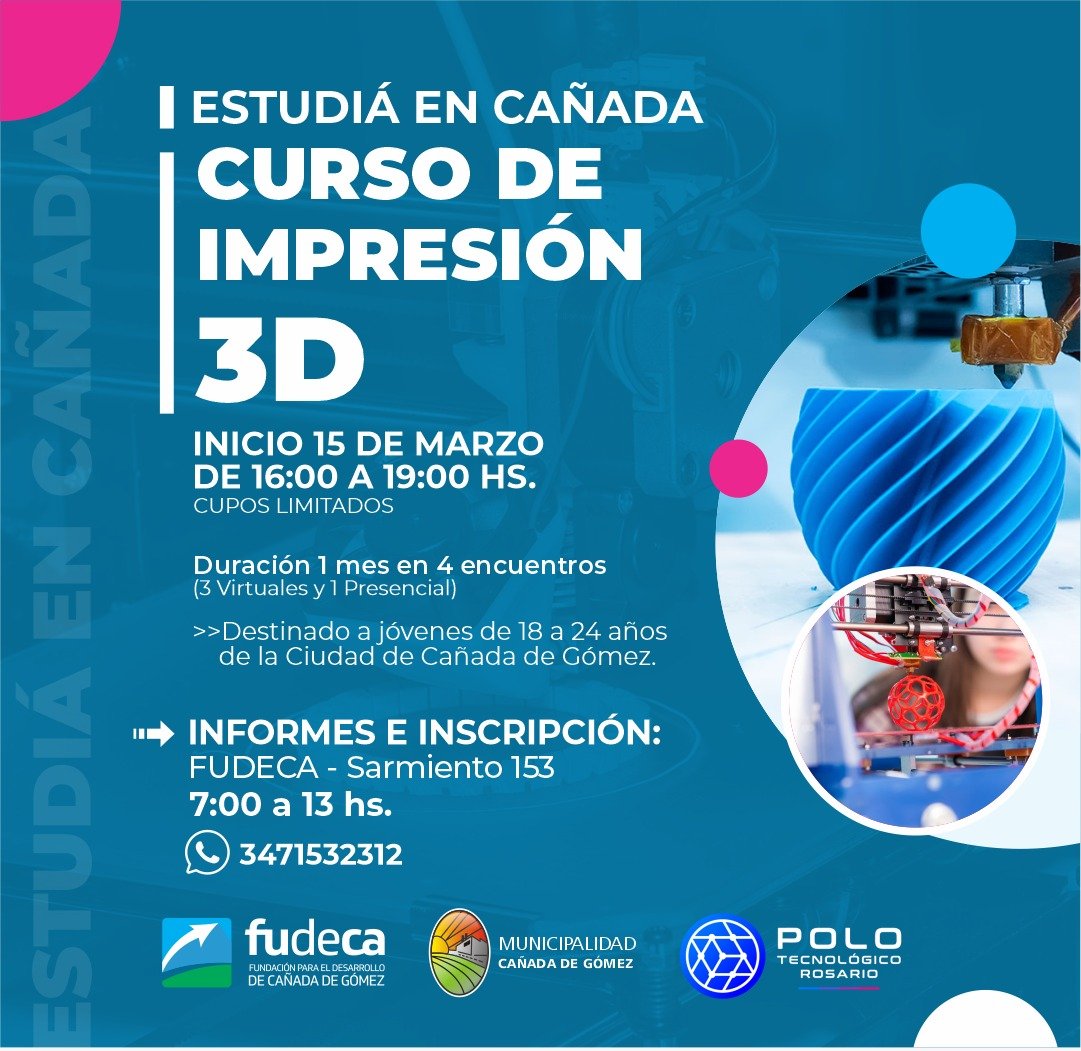 INSCRIPCIÓN ABIERTA A CURSO DE IMPRESIÓN 3D